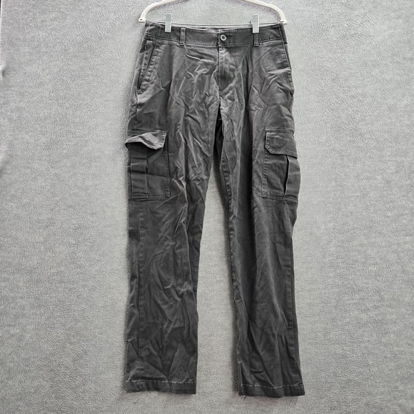 Dickies Men Pants 32x32 Gray Cargo Pockets Flex Cotton Spandex Hiking - Picture 1 of 12
